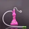 Dhl Free 10mm Female Glass Oil Burner Bong Hookah Inline Matrix Perc Bubbler Smoking Water ashcatcher Dry Herb Tobacco Dab Rigs with Male Glass Oil Burner Pipe and Hose