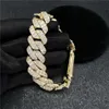 Fine jewelry Sterling Silver 925 Bangles Hiphop Moissanite Tennis Chain Thick Bracelets