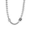 Pearl Steel Chain Stitch Hip Hop Halsband smycken Menskvinnor pärlor Retro CLAVICLE Kedjor Krage Halsband