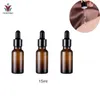 Storage Bottles 25pcs 15ml Dropper Bottle With Long 0.5oz Amber Glass Tincture Leakproof Travel For Essential Oils