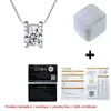 Chokers quke Real Square Pendant Necklace D Color VVS1 Lab Diamonds 925 Sterling Silver For Women Wedding Fine Jewelry PE032 231021