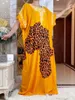 Vêtements ethniques Musulman Léopard Imprimer Floral Abayas pour femmes 2023 Coton d'été Lâche Femme Robe Africaine Islam Robes traditionnelles avec