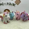 Großhandel Unicorn Fill Niedliche Pony Anhänger Keychain Plüschspielzeug Kinderspiel Playmate Weihnachtsgeschenk Puppenmaschine Preise