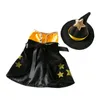 Vêtements pour chiens Cape pour animaux de compagnie douce et confortable Costumes d'Halloween adorables Ensemble de chapeaux pour chiens chats respirant réglable petit