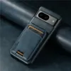 Retro magnetiskt lädertelefonfodral för iPhone 15 Plus 14 13 12 Pro Max Google Pixel 8 8Pro 7 7Pro 7a 6 6Pro 6a Fullt skyddande flera kortspår Plånbokskal