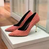 Top Qualité Mode À La Mode En Cuir Véritable Chaussures À Talons Hauts Talons Aiguilles Pompes Femmes Printemps Automne Luxe Designer Robe Chaussures Femme Chaussures Chaussures De Bureau