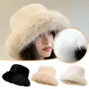 Hats Retro Plush Fisherman Hat Winter Warm Children's Thickened Imitation Fur For And Versatile Japanese Ear Protector Trend