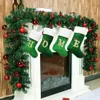 Large new Christmas stocking 46CM decoration supplies Christmas socks gift bag high-end red knitted letters Wholesale 1022