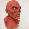 Halloween Hood Horror Halloween Terror Cosplay Mask Red Skeleton Zombie Game Surrounding Latex Head Cover Demon Mask