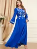 Ethnic Clothing Spring Muslim Women Dress Morocan Kaftan Long Sleeve Turkey Dubai Pearl Embrodrier EAbaya Islamic Vestido India