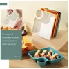 Dinnerware Sets 4Pcs Plastic Serving Plates Simple Style Dumpling Dishes Storage Dinner