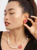 Studörhängen trendig färsk härlig söt för kvinnor modedesigner hand-crocheted smycken