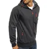 Mens Hoodies Sweatshirts Sweater Cardigan Hooded Jacked Zipper Pocket Jacquard Sports Fitness Outdoor Leisure Running Solid Color Sportswear 231021