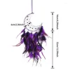 Audio Moon Dream Catcher Feather Fecente Messent Ornament Weked Handing Exquisite decorazioni da parete per feste