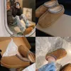 Tasman Pantoufles Australie Bottes de neige Designer Femme Châtaigne Plate-forme Botte d'hiver Moelleux Pantoufle Tazz Chaussures En Cuir Véritable Fourrure Chaude Australian Bok