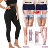 Damen Shapers Schwitzhose Sauna-Effekt Schlankheits-Shapewear Frauen Schnalle Hüftheber Hohe Taille Enge Shorts Fitness-Studio Body Shaper Leggings 231021