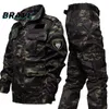 Men's Tracksuits Men's Camouflage Military Tactics Set Wear Resistant Multi Pocket Breathable 2-piece Men's Outdoor Sports Climbing Clothing 231021