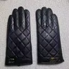 Designer leather touch screen gloves soft warm short wool motorcycle rider gloves
