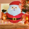 Осветите Санта-Клауса, 100 светодиодных фонарей, рождественское украшение, Санта-Клаус с топпером для рождественского украшения лужайки на открытом воздухе