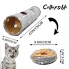 Cat Toys Luminous Tunnel Tube With Plush Ball Toy Collapsible Self-Glowing Poluminescence For Small Animals Rabbits Kitten Dogs