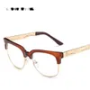 Солнцезащитные очки Дизайнерская мода Женщины Мужчины Оптика Очки по рецепту Оправы Винтажные простые стеклянные очки Стиль Классический дизайн Мода