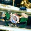 CHENXI – montre-bracelet automatique mécanique pour femmes, en acier inoxydable, étanche, squelette, Tourbillon, horloge