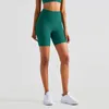 Active Shorts Women Sports Yoga Leggings Screw Thread Fabric Good Elastic High Waist Tight Running Cycling Gym Short
