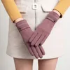 Gants de cyclisme pour femmes, équitation d'hiver, écran chaud épais, bouton solide, plein air