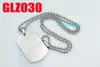 Pendant Necklaces 42mm Satin Face Stainless Steel Private Tags Man Male Finish Necklace Chains 10 Pcs GLZ030