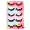 5Pairs/lot Eyelashes Natural Long 3D Faux Mink Lashes Fluffy Volume False Eyelash Cruelty Free Wispy Lashes Bulk Makeup Cilios Eyes Cosmetic