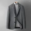 Ternos masculinos 2024-moda casual slim-fit cavalheiro versão coreana de lã de negócios mulher vestido de noite oficial de casamento blazer