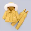 Down Coat Children Clothing Set 2pcs Baby Toddler Boys Winter Jacket Jumpsuit Thicken Warm Kids Clothes Girls Infant Snowsuit 0-5Year