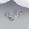 Oorringen Zilver Kleur Geometrische Halve Maan Voor Vrouwen Holle Ster Dangle Kleine Oor Gesp Koreaanse Mode Trendy Sieraden