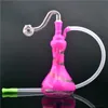 Dhl Free 10mm Female Glass Oil Burner Bong Hookah Inline Matrix Perc Bubbler Smoking Water ashcatcher Dry Herb Tobacco Dab Rigs with Male Glass Oil Burner Pipe and Hose