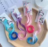 Enfants licorne perruque colorée épingles à cheveux accessoires de cheveux enfants filles pince à cheveux faux cheveux torsion tresse coiffure pinces à cheveux Barrettes