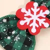 Hårtillbehör Jul Bow Clips For Girls Ribbon Snow Flower Hairpins Hat Snowman Clip Headwear