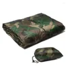 Utomhuskuddar Menfly Camouflage Camping Quilt Portable Camp Accessories Picknick Thermal Filt Ultralight Travel Sleeping Madrass Tourist