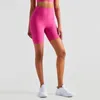 Active Shorts Women Sports Yoga Leggings Screw Thread Fabric Good Elastic High Waist Tight Running Cycling Gym Short