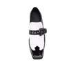 Robe chaussures printemps automne style britannique costume hommes cuir noir blanc boucle bout carré