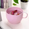 Tazze Tazza di paglia di grano biodegradabile Bottiglia d'acqua portatile Riutilizzabile 350ml Maniglia per bevanda al caffè Gocciolamento ambientale