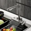 キッチン蛇口feiyu滝faucet wash basin sinkネットレッドシングルホールプルアウトデジタルディスプレイすべての銅