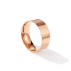 Pierścienie klastra proste pierścień dla kobiet dziewczęta 18kgp złota róża srebrna kolor stalowa stalowa biżuteria not fade prezent (GR288)