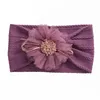 Accessoires de cheveux bébé fille bandeau dentelle fleurs bandeaux élastiques bande pour filles couleur unie enfants enfant en bas âge Turban