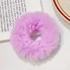 Hair Accessories Colorful Fluffy Band For Women Girls Ponytail Holder Tie Plush Scrunchie Rubber Fashion