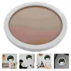 Frames 1Pc Wooden Round Po Frame Nordic Picture Holder Creative Wall Portrait Door For Pos