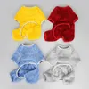 Hondenkleding Pluche pyjama voor koud weer 4-poots kleding Kat Puppy Kitten Onesie Warme zachte fleece huisdier jumpsuit Winterjassen