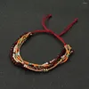 سحر أساور Noter Bohemia Women Bracelet Handmade Macrame Braslet 5pcs Beads Braclet Girlfriend Gift Pulsera Miyuki