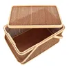 Conjuntos de louça cesta de armazenamento ao ar livre piquenique noiva tecido tampa vime bambu decorativo ware