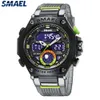 Montres à Quartz Sport Smael militaire armée horloge alarme double affichage Led montre électronique 8069 étanche montres pour hommes