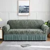 Chair Covers Sofa For Living Room Set Seat Anti Slip Couch Slipcover Cotton Fabric With Skirt Lace 1-4 Seater Cover